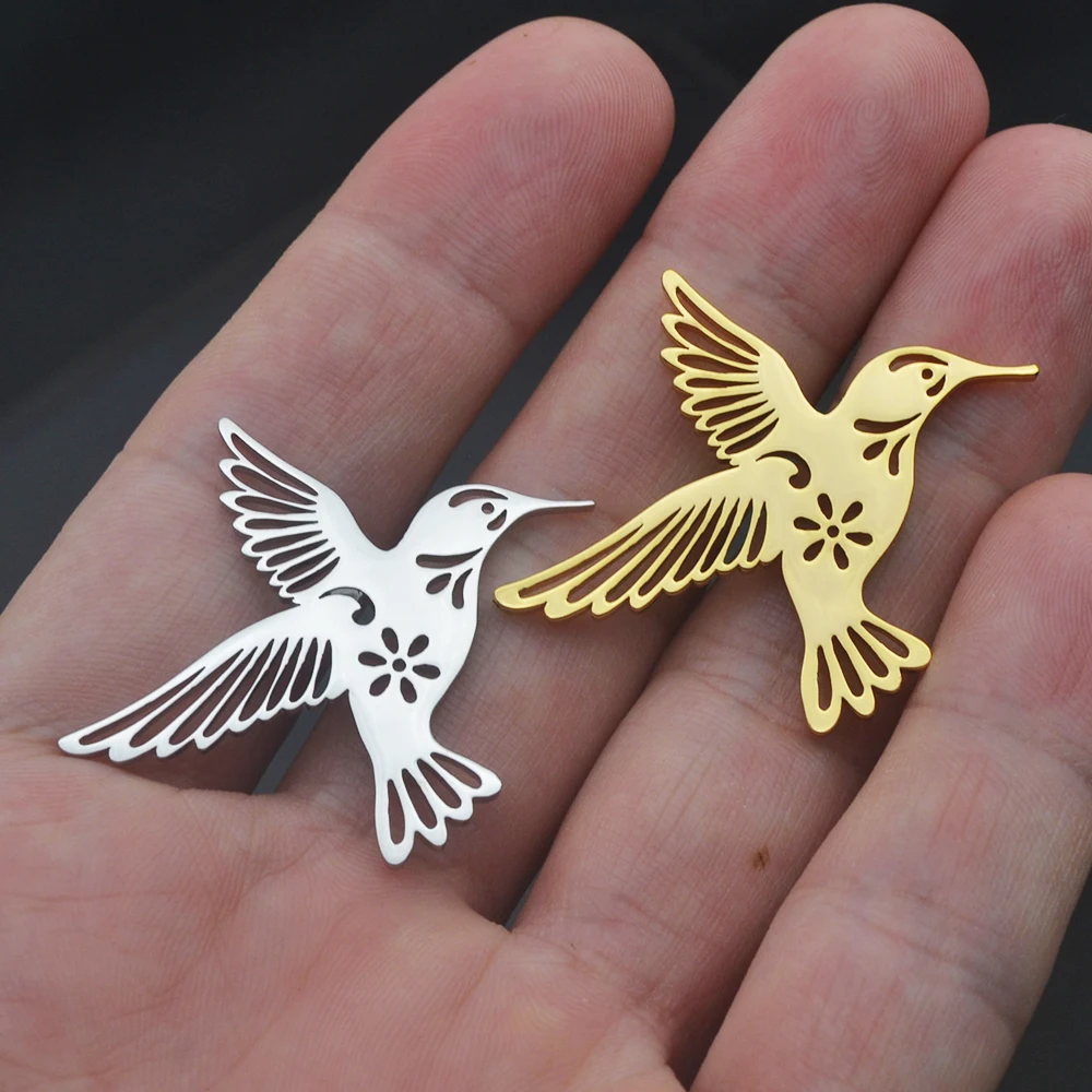 Fashion Gentleman Bird brooch Men\'s Shirt Collar Pin Lapel Pin Stainless Steel Jewelry Wedding Banquet Dress Accessory Gift