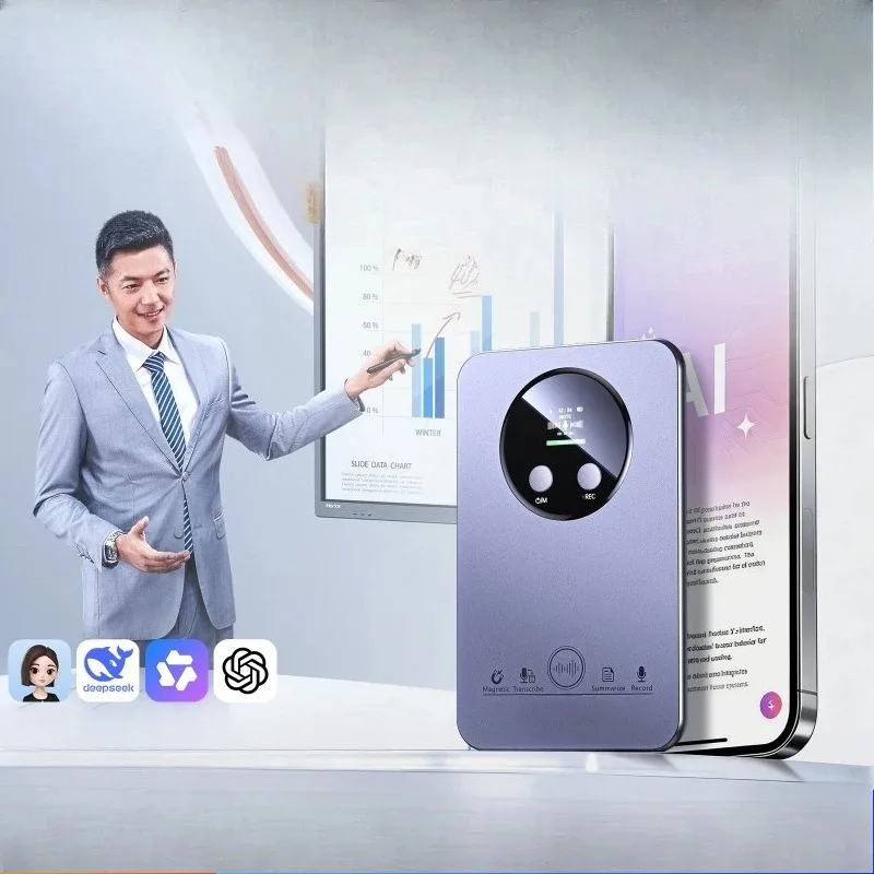 AI intelligent recorder office meeting business 152 languages recognition ultra-thin card magnetic recording artifact