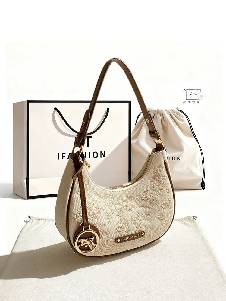 it-ifashion-genuine-leather-moon-tooth-bag-women's-underarm-bag-birthday-gift-british-style-detachable-shoulder-strap-handbag