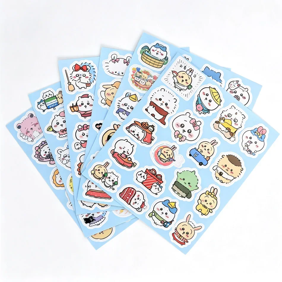 100Pcs Kawaii Chiikawa Cute Cartoon Stickers, Decor for Desk, Laptop, Scrapbook, Luggage & Room Decor, Kids Gift view 3