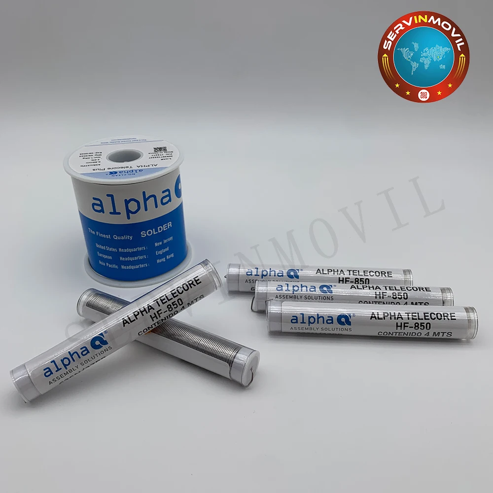 Alpha HF-850 Halogen-free clean-free cored solder wire 30g Tin Lead Tin Wire Melt Rosin Core Solder Soldering Wire Roll For diy