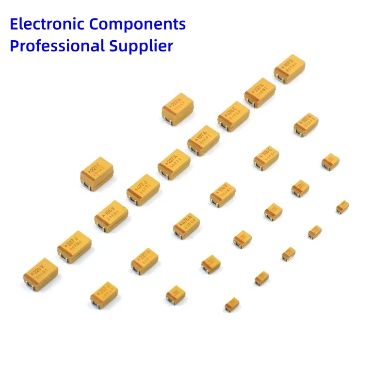 20PCS 3216A 3528B 6032C 7343D Tantalum capacitor 100UF 150UF 220UF 330UF 470UF 6.3V 10V 16V 25V 35V 50V 4.7/6.8/10/15/22/33/47UF