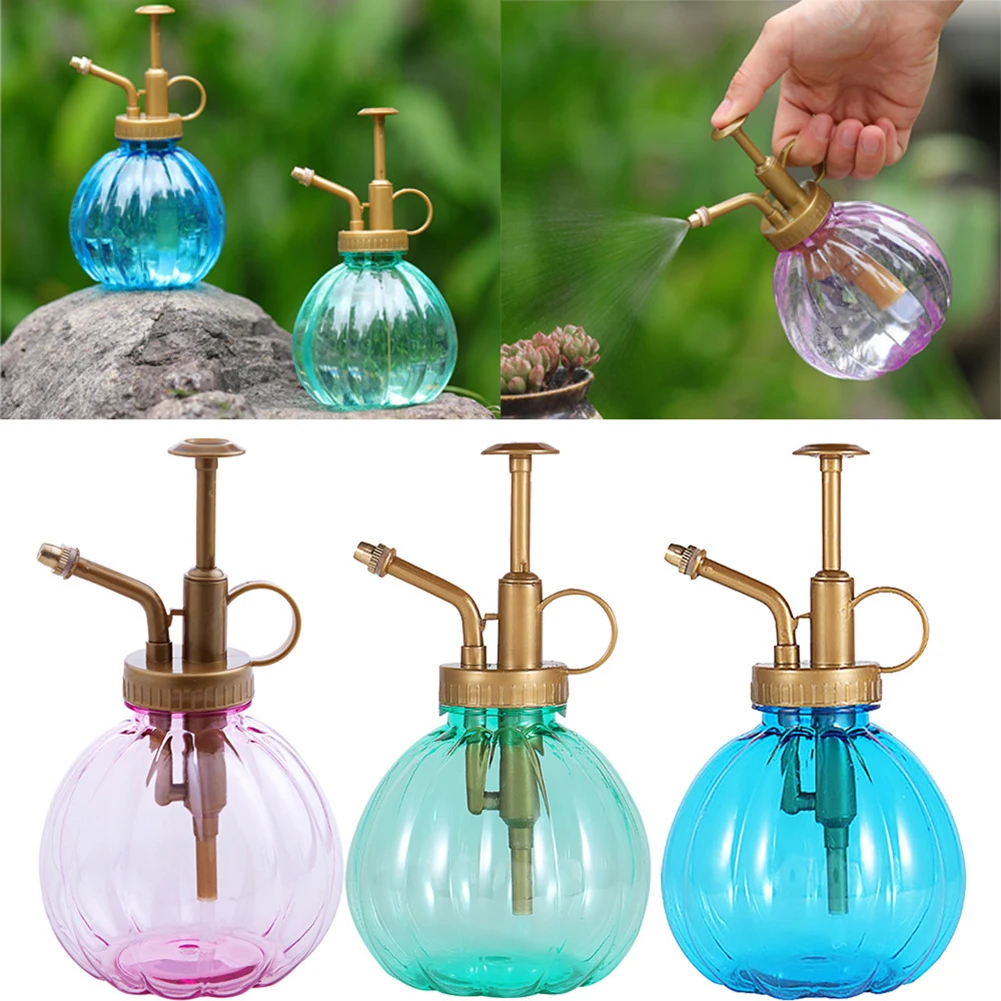 Watering Can Pumpkin Shaped Plastic Watering Spray Bottle Retro Sprinkler Succulent Misting Tool Garden Irrigation Spraying Pot
