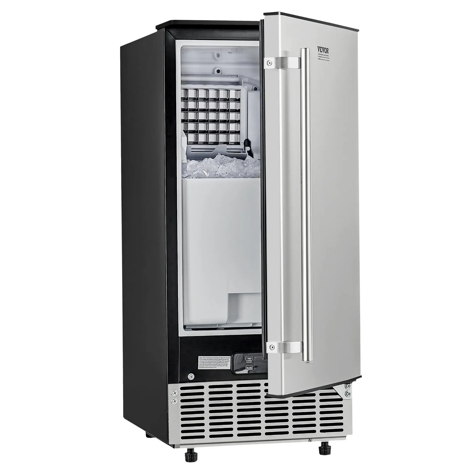 

Undercounter Ice Maker 80 Lbs/Day Built-in Ice Maker Machine W/ Reversible Door