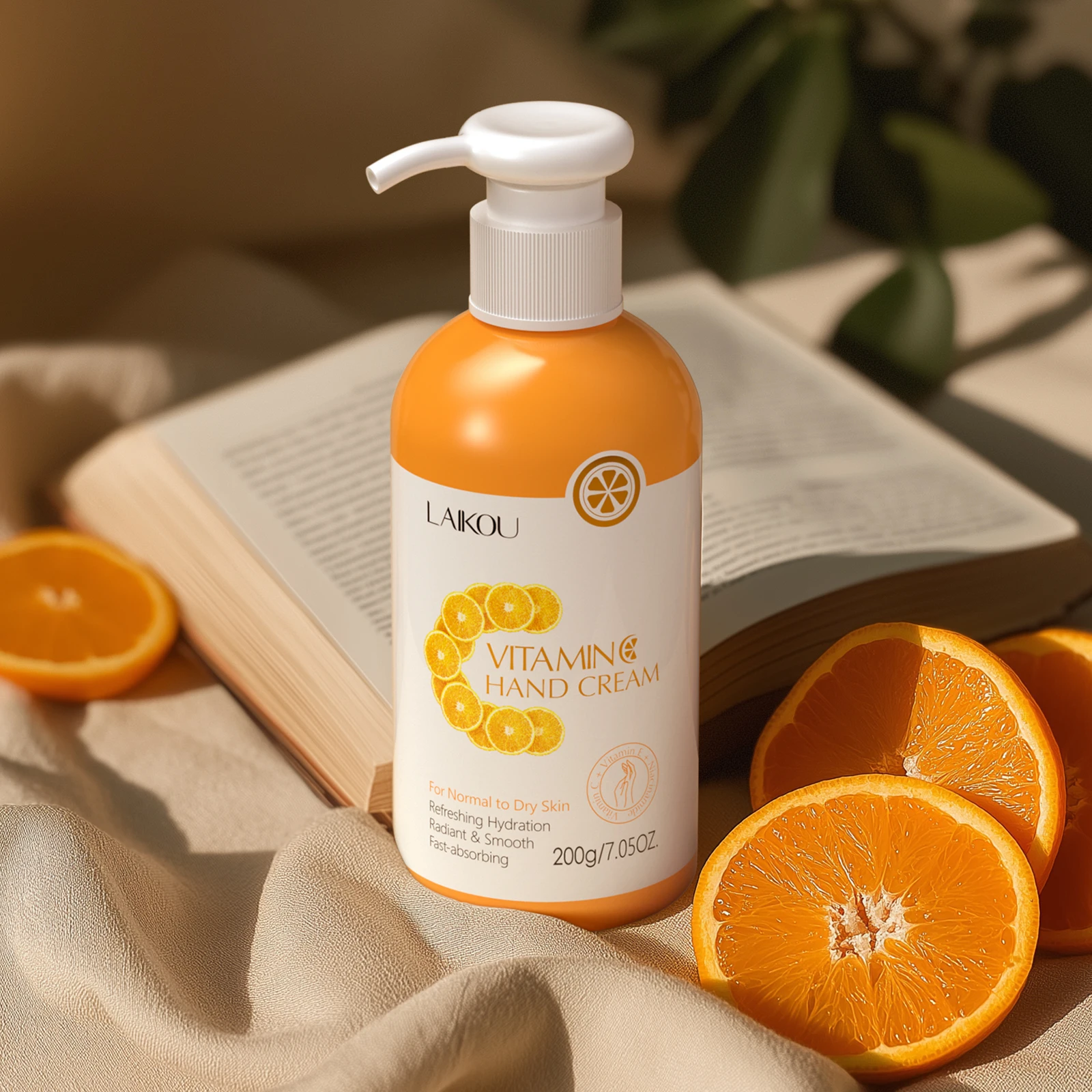 Crema de Manos LAIKOU con Vitamina C 200g, Humectante de Larga Duración, Suave, No Grasosa, Loción Nutritiva para Manos