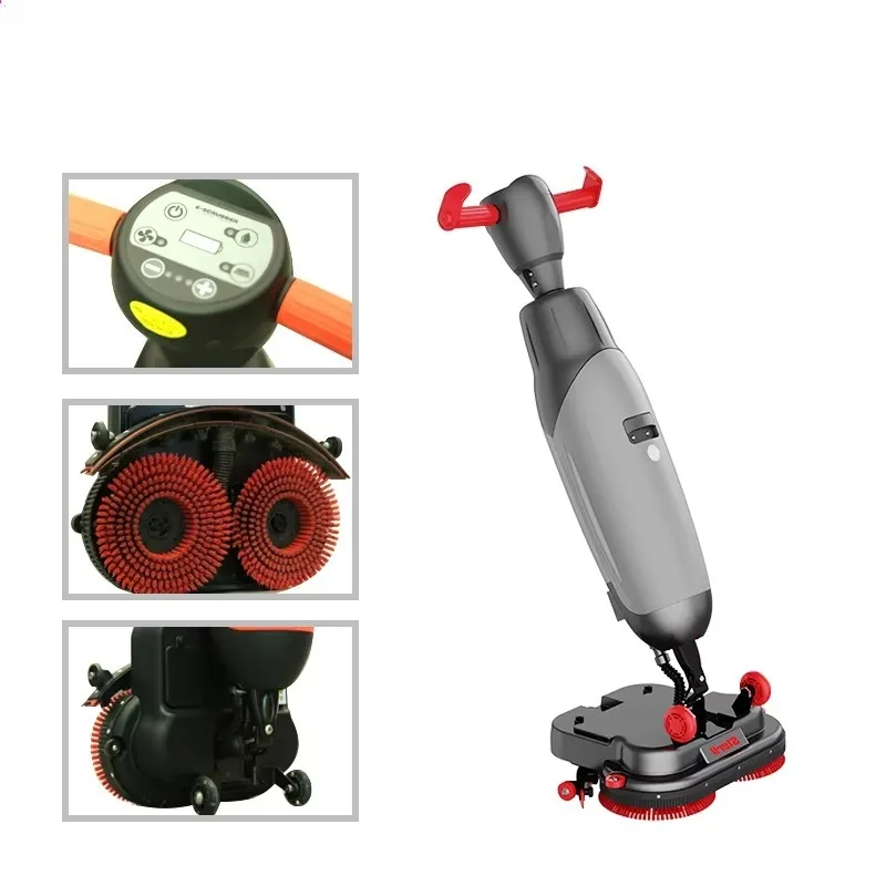 Most Popular Small Walk Behind Floor Scrubber Dual Brush Floor Scrubber Hotels Battery Operated Floor Scrubber