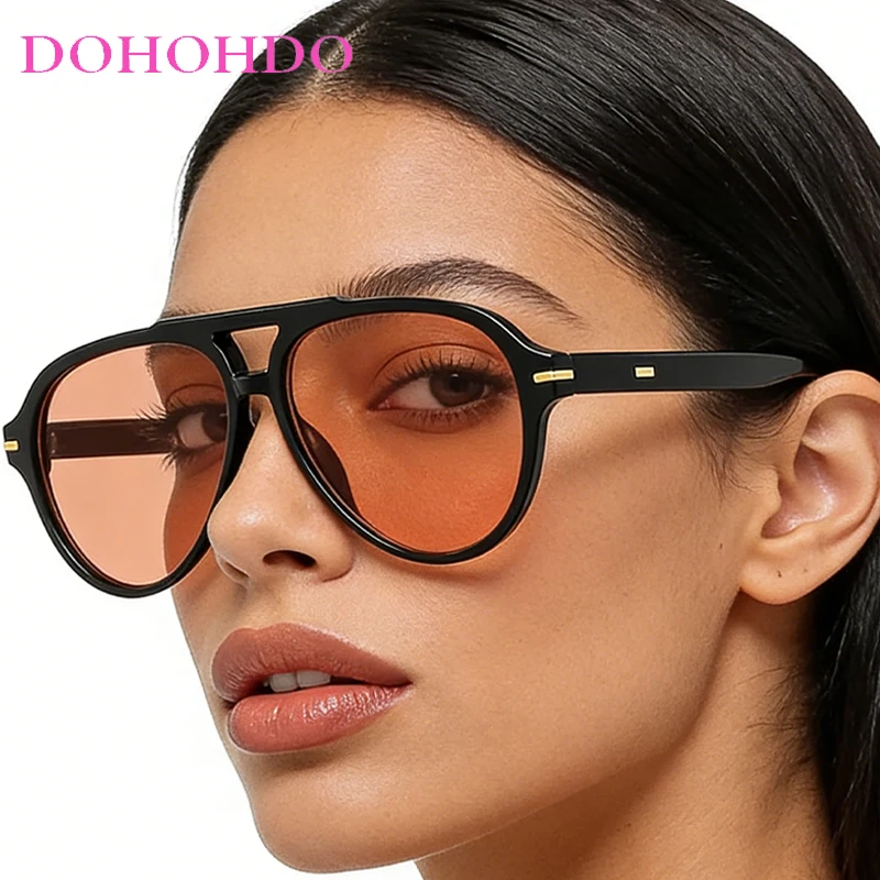 

Trends Large Frame Oval Pilot Women's Sunglasses Fashion Luxury Designer Sunglass Men Outdoor Driving Shades Ladies Lentes UV400
