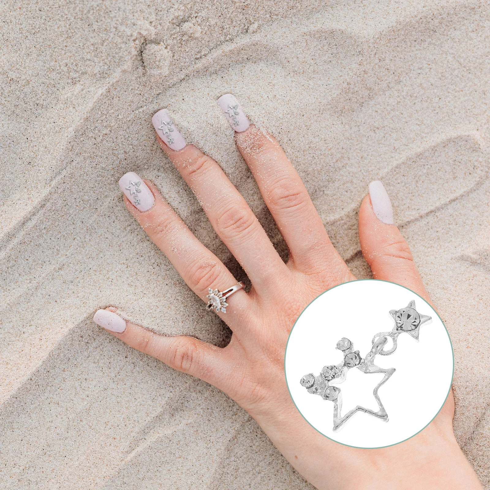 

10Pcs Rhinestone Star Nail Charms Alloy Pendant Nail Art Jewelry Decoration Star Charms for Nails Rhinestones for Nails