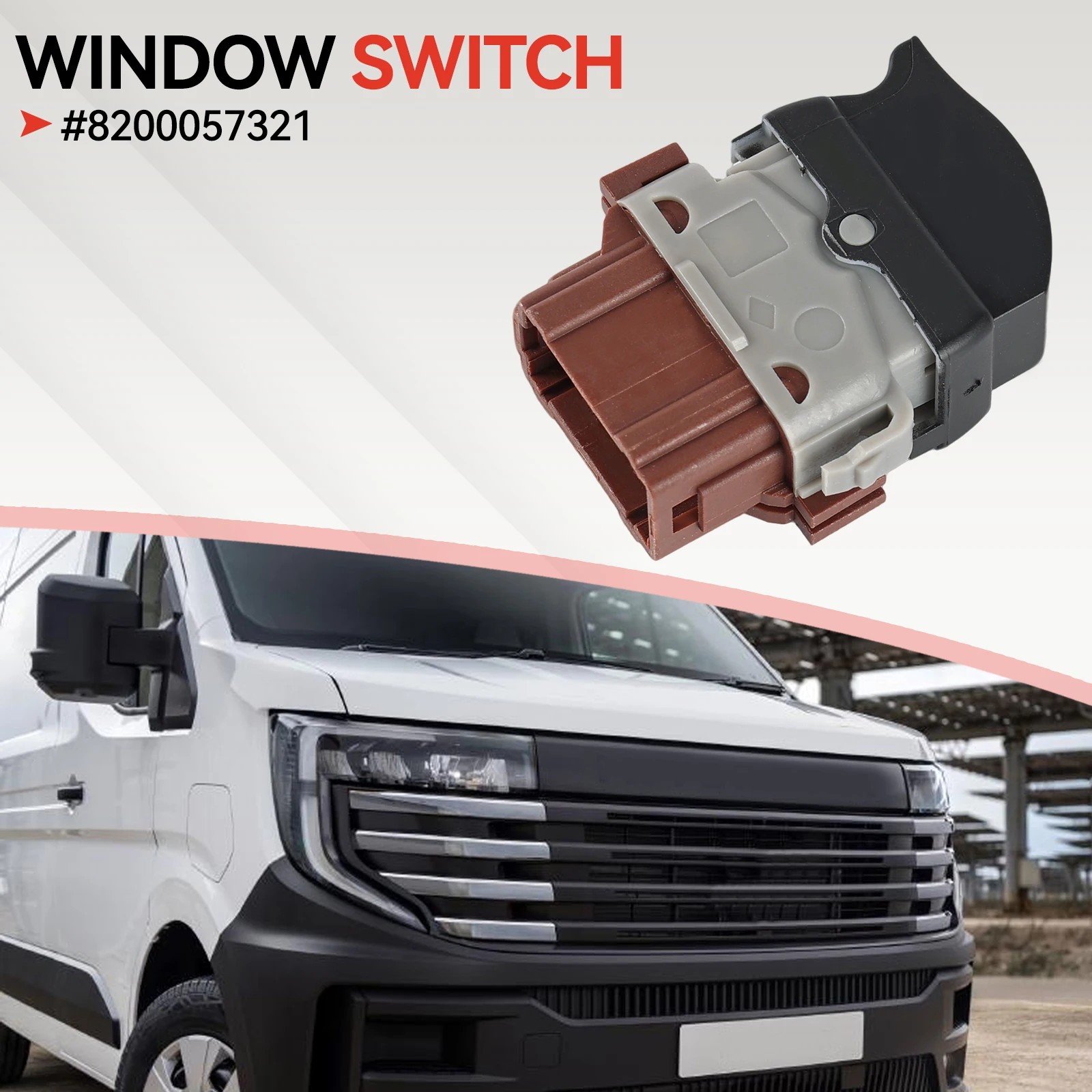 Passenger Window Control Switch Regulator Button For Nissan Interstar Opel Movano Vivaro Renault Master Trafic II MK2 8200057321