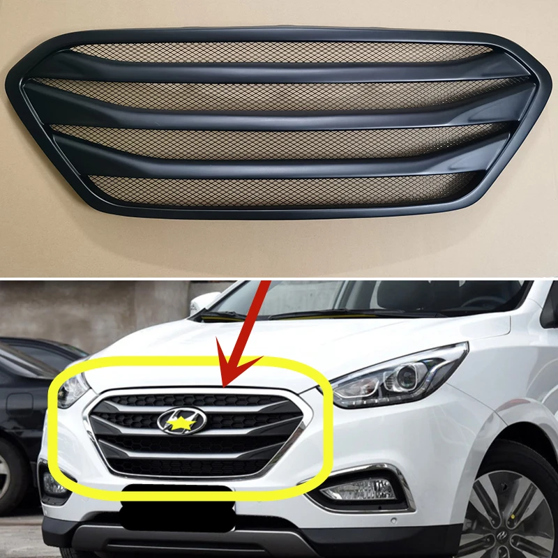 

Для Hyundai IX35 Tucson 2013 2014 2015 год гоночная решетка гриль корпус комплект аксессуары FRP матовый черный