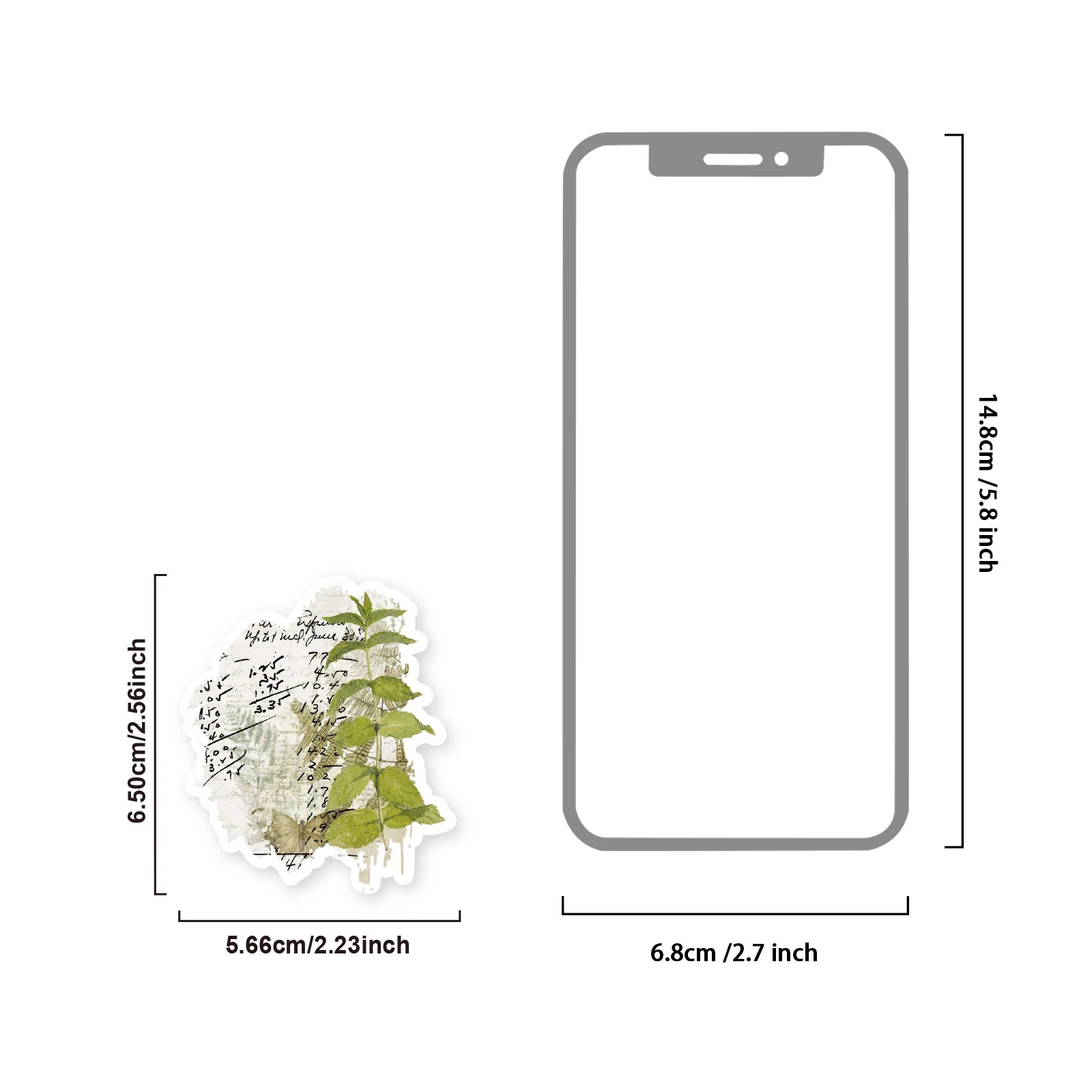 Etori Life Forest-Style Fresh Green Plant Journal Sticker Set Vintage Watercolor Plants DIY Decoration Materials 30Pcs Suitable for Laptops, Suitcases, Guitars, Photo Albums, Bicycles, Scrapbooking Supplies, Office Decoration Accessories, DIY Crafts, Envelopes and Gift Paper Bags, Label Seals, Birthday and Holiday Gifts, Art Aesthetics, School Supplies, Irregular Shapes