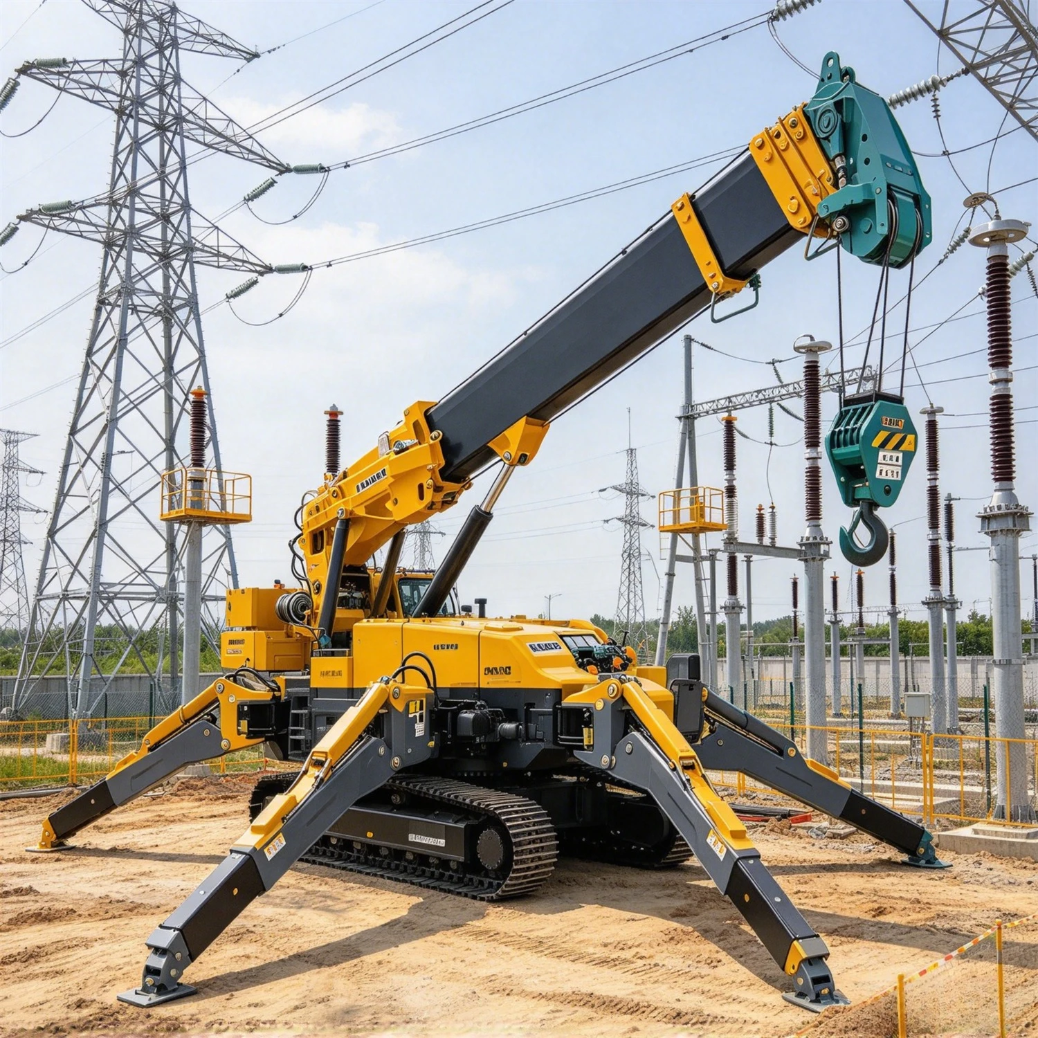 Compact Spider Crawler Crane Hydraulic Telescopic Boom Narrow Space Lifting Crane Building Maintenance Use Mini Spider Crane