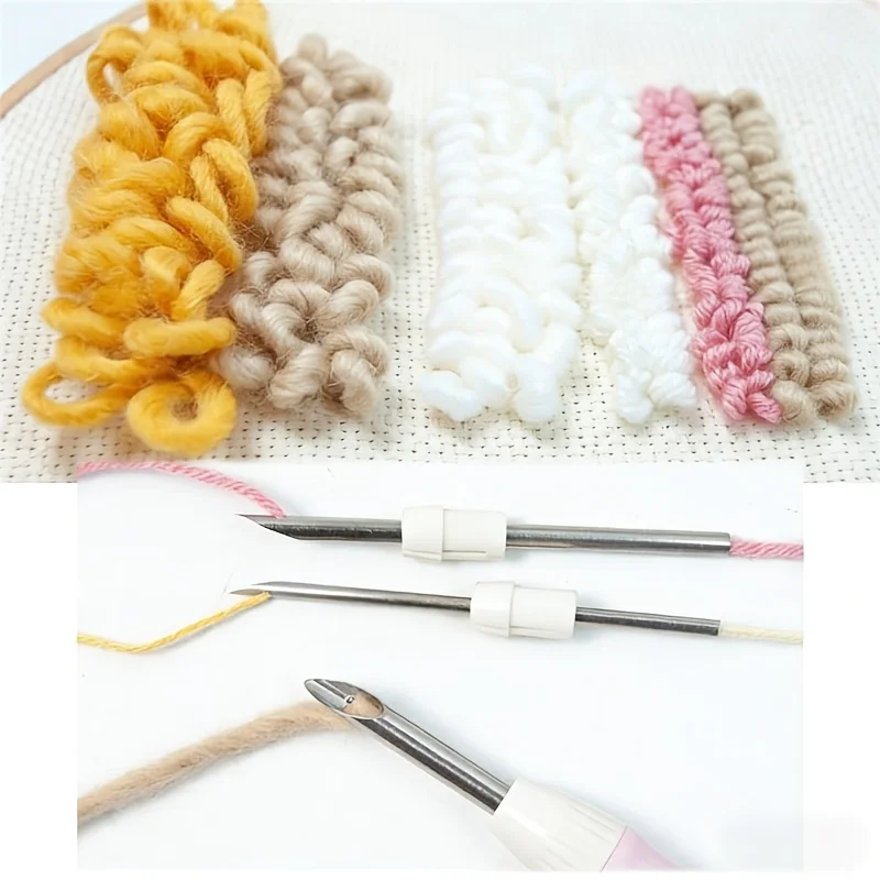 多用途パンチニードルセット - 交換可能なラグニードルチュー - Punch Needle Kit のレビューと価格