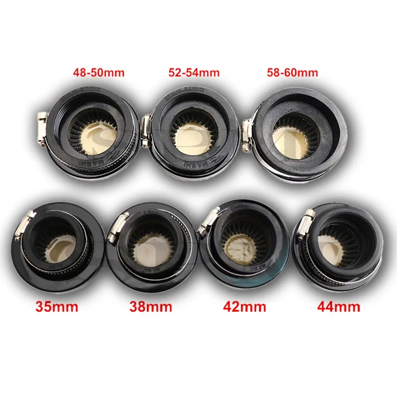 Motorcycle Air Filter High-Performance Cleaner Connector 35mm 38mm 42mm 44mm Compatible with Mini Moto Dirt Bike ATV Quad