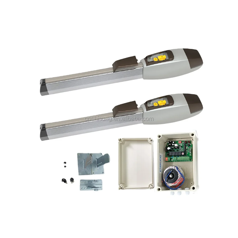 

Promotion DC24V Motor Solar Powered 300KG*2 Swing Gate Opener Remote Control Dual Arms Operators For Villa