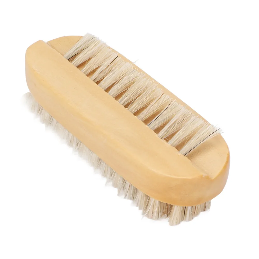 Wooden Nail Cleaning Brush Double Sided Two-sided Fingernail Care Brush Toenail Cleaning Brush Salon Daily Use