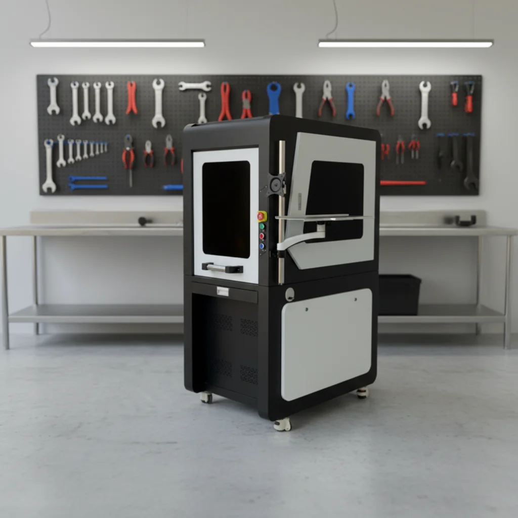 Bluetimes 20W/30W/50W MAX Fully Enclosed Fiber  Marking Machine with High Safety and Anti-odor Machine