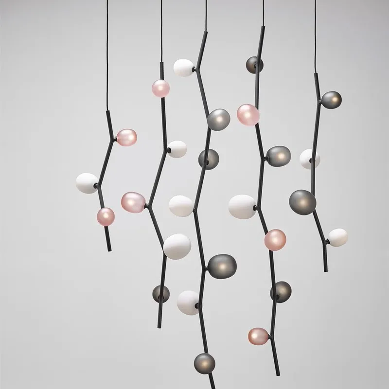 الشمال الحد الأدنى فرع الزجاج اللبلاب مصباح أرضي غرفة المعيشة الحديثة أريكة غرفة نوم السرير دراسة الإقامة المنزلية لمبة مكتب G9 LED لمبة #5