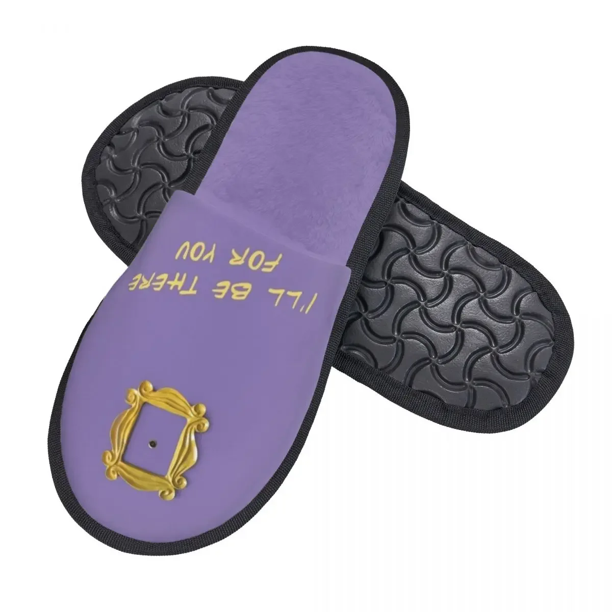 Custom I'll Be There For You Cozy Scuff Memory Foam Slippers Women Friends TV Show Bedroom House Shoes