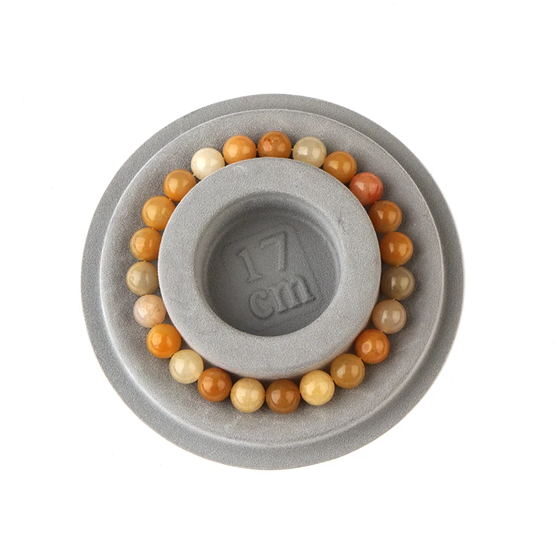 1PC Grau Beflockte Perle Bord Armband Halskette Perlen Organizer Fach Perlen Zubehör Mess Werkzeug Für Schmuck Machen – Detail 4