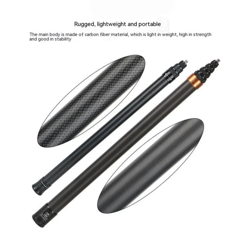 Carbon Fiber Invisible Extended Selfie Stick for Insta Gopro Action Camera Accessories Extension Selfie Stick 1/4 Screw Thread