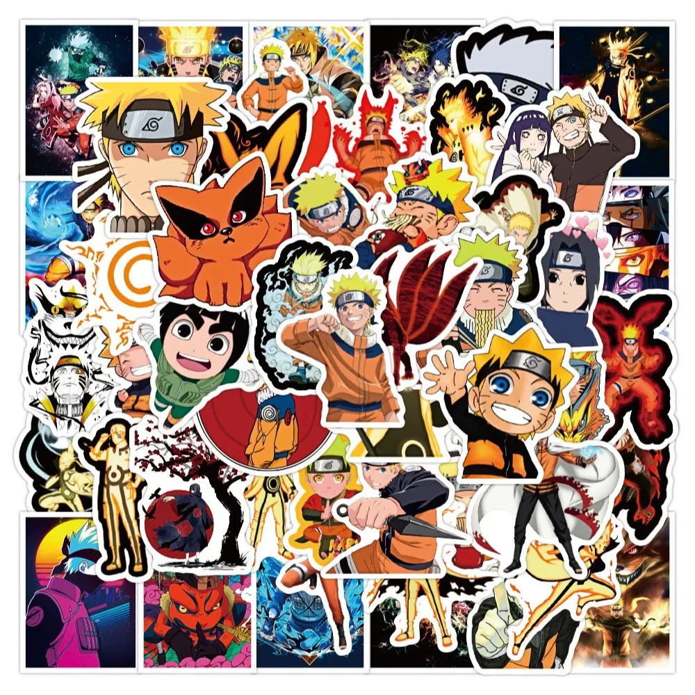 

50pcs Naruto Cartoon Graffiti Stickers Waterproof Decals Stickers For Laptop Phone Skateboard Thermos Diy Stickers Kids Gift