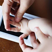 Newborn Baby Handprint Footprint Imprint Clean Touch Ink Pad Photo Frame Kit Hot Footprint Mud Safe Non-toxic Best Remembrance 6