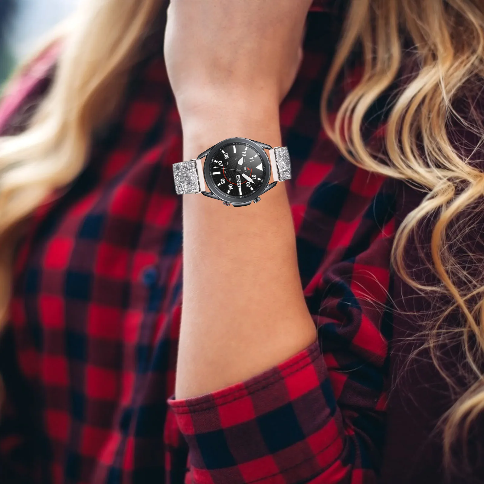 

1pc Adjustable Shiny Replacement Wristband Sparkle Strap Glitter Band Sparkle Watch Band Bling Watch Accessories