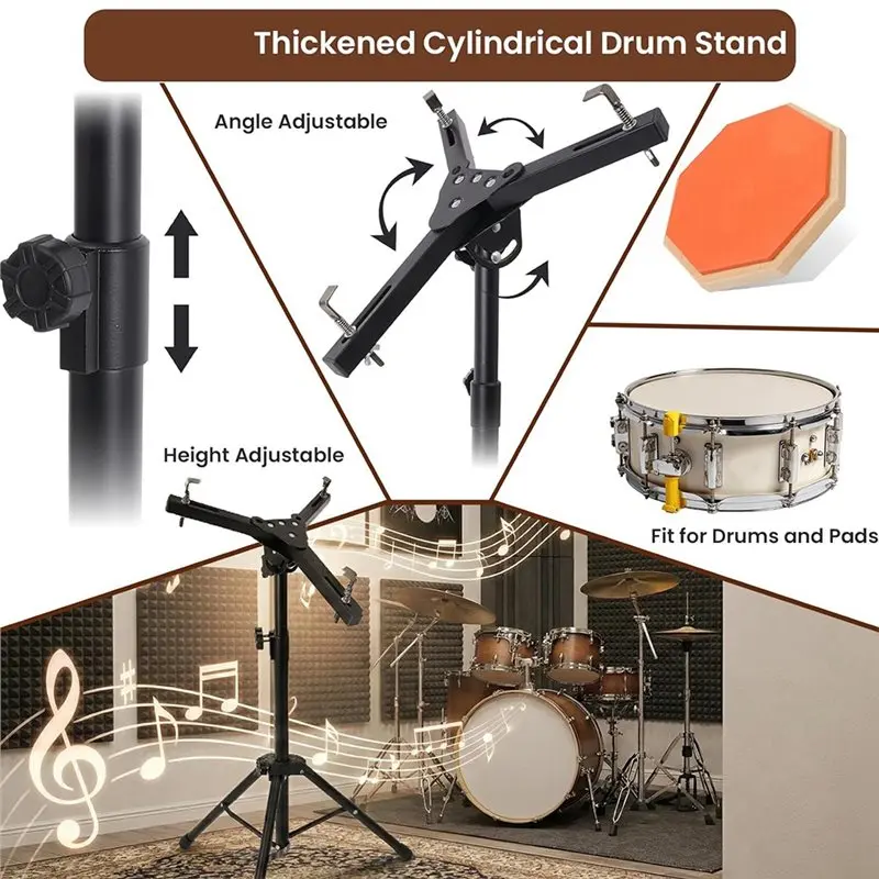 【SPECIAL】Drum Practice Stand Adjustable Angle Dumb Drum Stand For 11 12 Inch Snare Drum For Drum Beginners