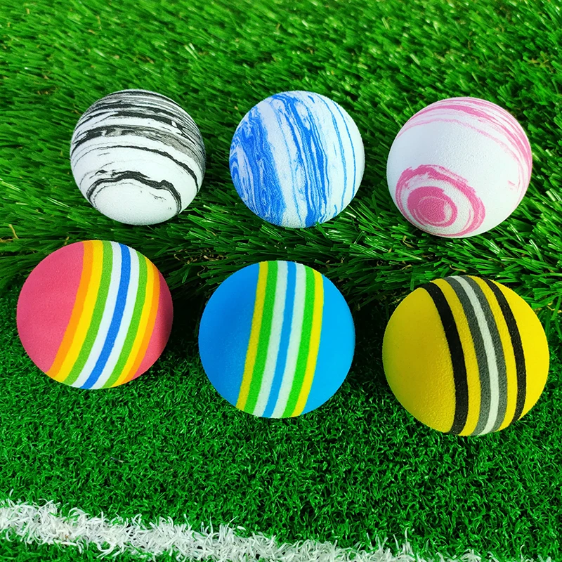 10Pcs 6 Colors 42mm EVA Foam Golf Soft Sponge Balls For Iutdoor/outdoor Golf Practice Ball Training Aids