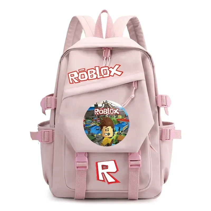 Roblox 주변기기 남녀공용 백팩 트렌디한 고등학생 컴퓨터 여행 가방 남성과 여성을 위한 일상 필수품