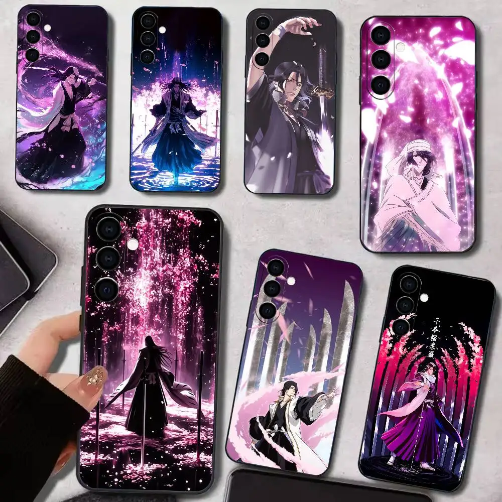 B-Bleach Anime K-Kuchiki Byakuya    Phone Case For Samsung Galaxy A73,A72,A71,A70,A53,A52,A51,Others Soft Black Cover
