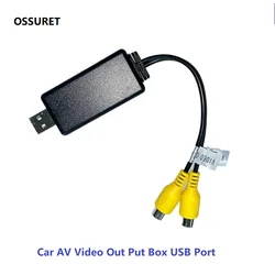 Car AV Video Out Put Box USB Port To CVBS Adapter for Android Car Radio Navigation GPS Player for OSSURET Brand radio