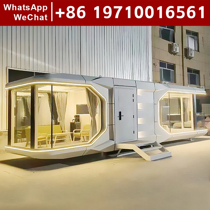 Luxury Camping Space Capsule Glass Moving House Modern Prefab House Tourism Mobile Homestay Container House