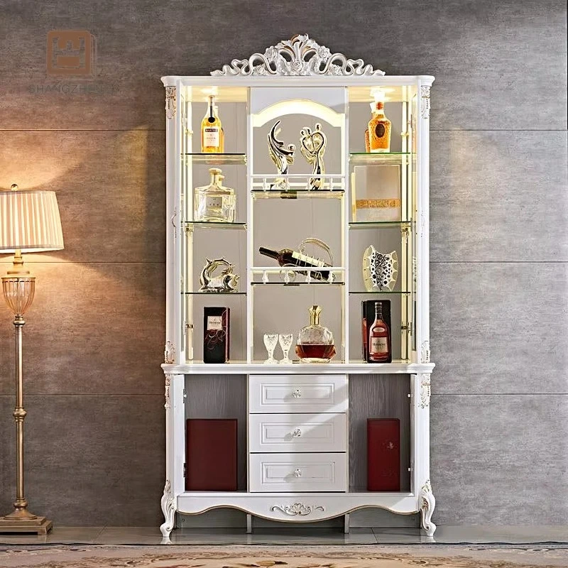 

Luxury Wooden Wine Rack Display Cabinet Living Room Wine Storage Elegant Furniture