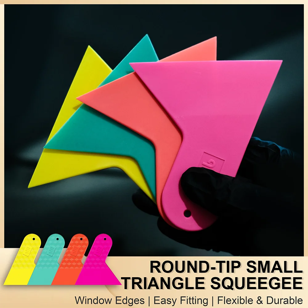 

Треугольный ракель, износостойкий инструмент для окантовки из жесткого пластика для виниловой установки PPF, автомобильный пластиковый скребок, наклейки для удаления наклеек