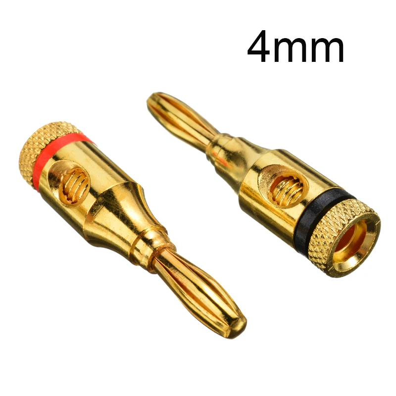

10Pcs Audio Banana Plug Speaker Cable Connector Blass Adapter