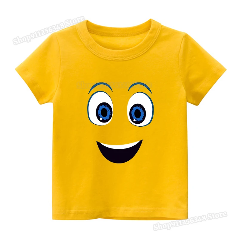 ديزني-تي شيرت مطبوع كرتوني متعدد الألوان ، فيلم من الداخل إلى الخارج 2 قمم ، تيشيرتات شخصية كرتونية ، تعبيرات شخصية ، قميص بوتيك صبي وفتاة #3