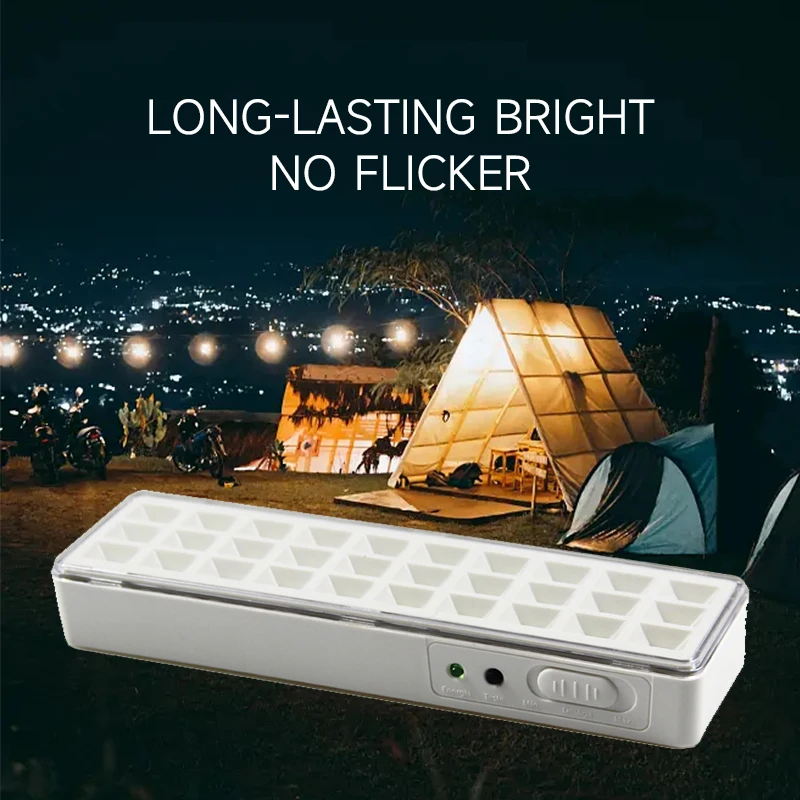 1-3pcs Dimmable 30LED Rechargeable Emergency Light Handheld Outdoor Night Repair Portable Camping Lamp Flashlight  Lighting