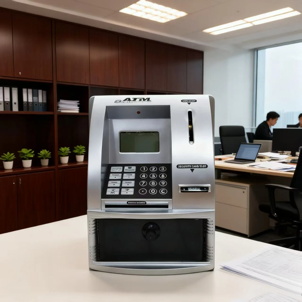 ตู้เอทีเอ็มเสียงพูด ตู้เซฟหยอดเหรียญสำหรับเด็ก ตู้เซฟขนาดเล็กสำหรับเด็ก ตู้เซฟนับเหรียญแบบใช้รหัสผ่าน