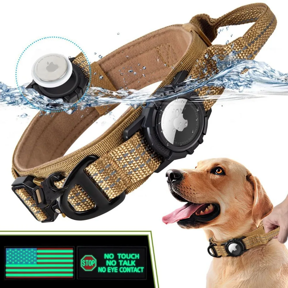 

Suitable for Apple Airtag waterproof dog collar airtag protective cover pet collar factory