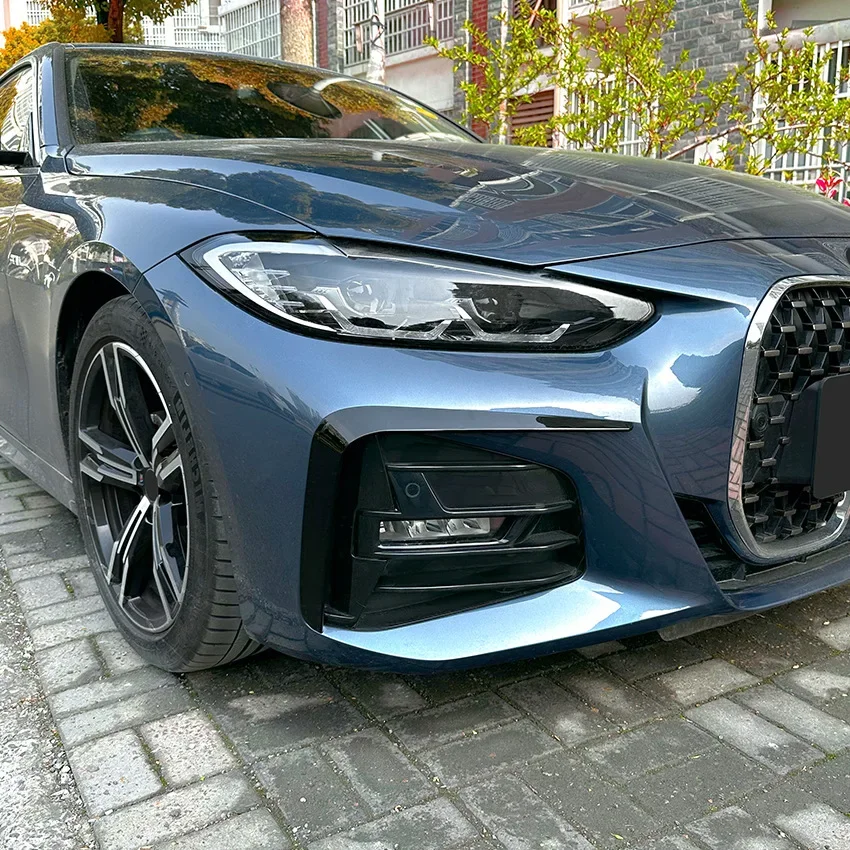 

Для BMW 4 серии G22 G23 G26 M Sport 2020 2021 2022 2023 Передний бампер Сплиттер Противотуманная фара Решетка Спойлер Крышка Вентиляционное отверстие Нож ветра