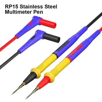 MEKANIK RP15/Lanrui W9 Paslanmaz Çelik Multimetre Kalem Tel Değiştirilebilir Ucu Evrensel Ince Nokta Iğne Yumuşak Test Probu