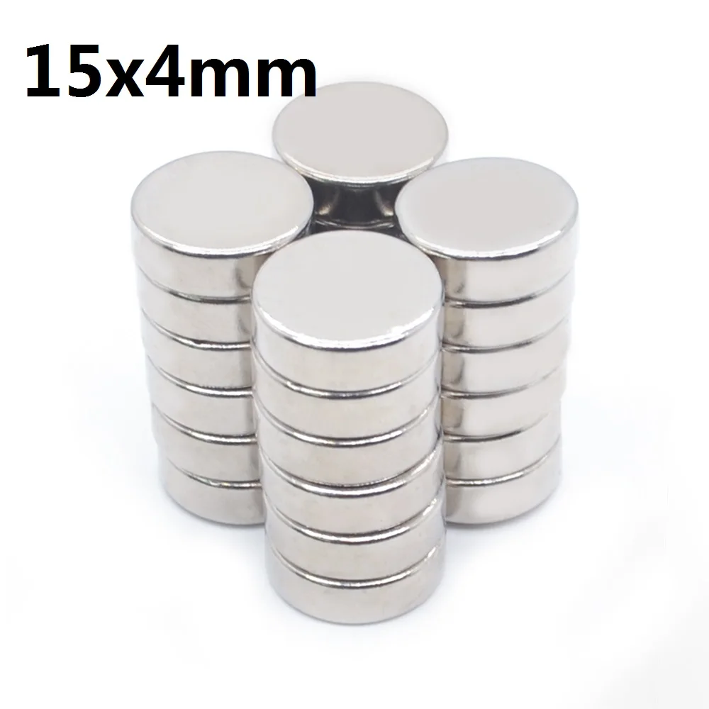 

1-500 Pcs 15x4 Neodymium Magnet 15mm x 4mm N35 NdFeB Round Super Powerful Strong Permanent Magnetic imanes Disc 15*4 new magnet