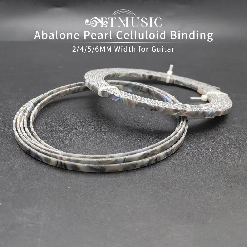 10Pcs Colorful Celluloid 2/4/5/6mm Width Guitar Binding Purfling 5 Feet Length Abalone Pearl