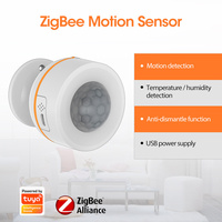 Graffiti ZigBee Intelligent Human Infrared PIR Sensor Motion Detection Anti-dismantle USB Power Remote Control Wireless Alarm