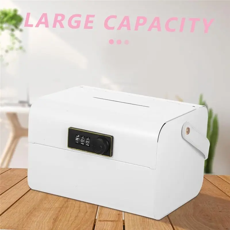 A98E-Piggy Bank For Kids 5-12 Years Old,Portable Kids Safe Bank With Code,Small Cash Box With Combination Lock