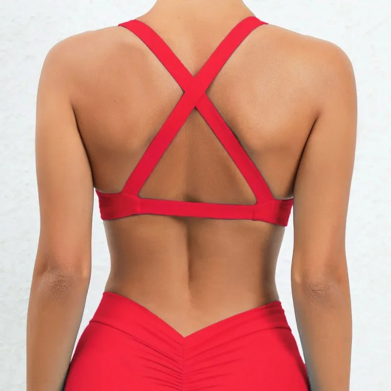 

Sport Bra Push Up Sports Top Woman Gym Clothing for Women Padding Yoga Top Workout Clothes 2025 Yellow Pink Red White Blue Black