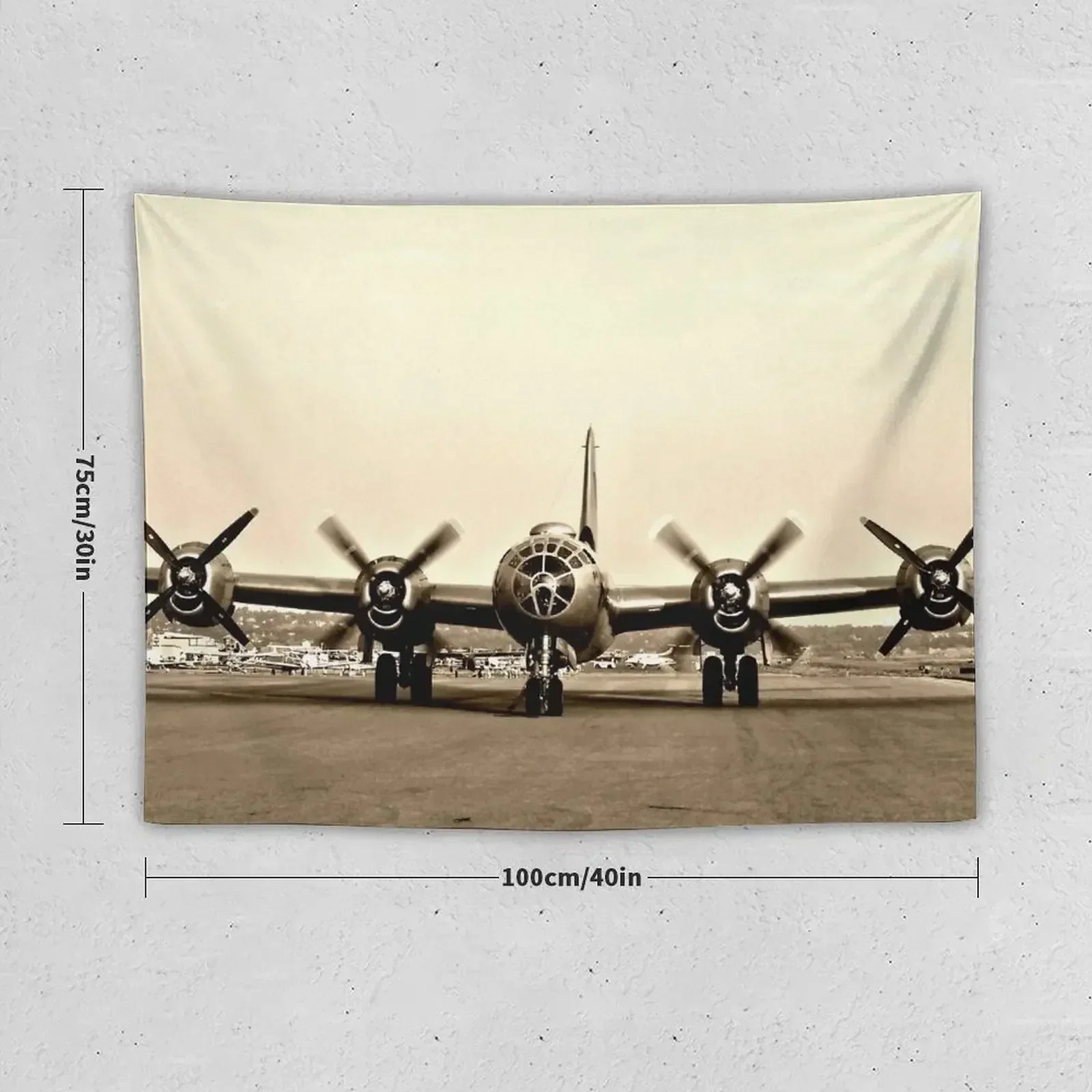 B-29 Bomber Plane - Classic / Vintage WW2 Aircraft Photography Tapestry Aesthetic Room Decors Room Aesthetic Tapestry