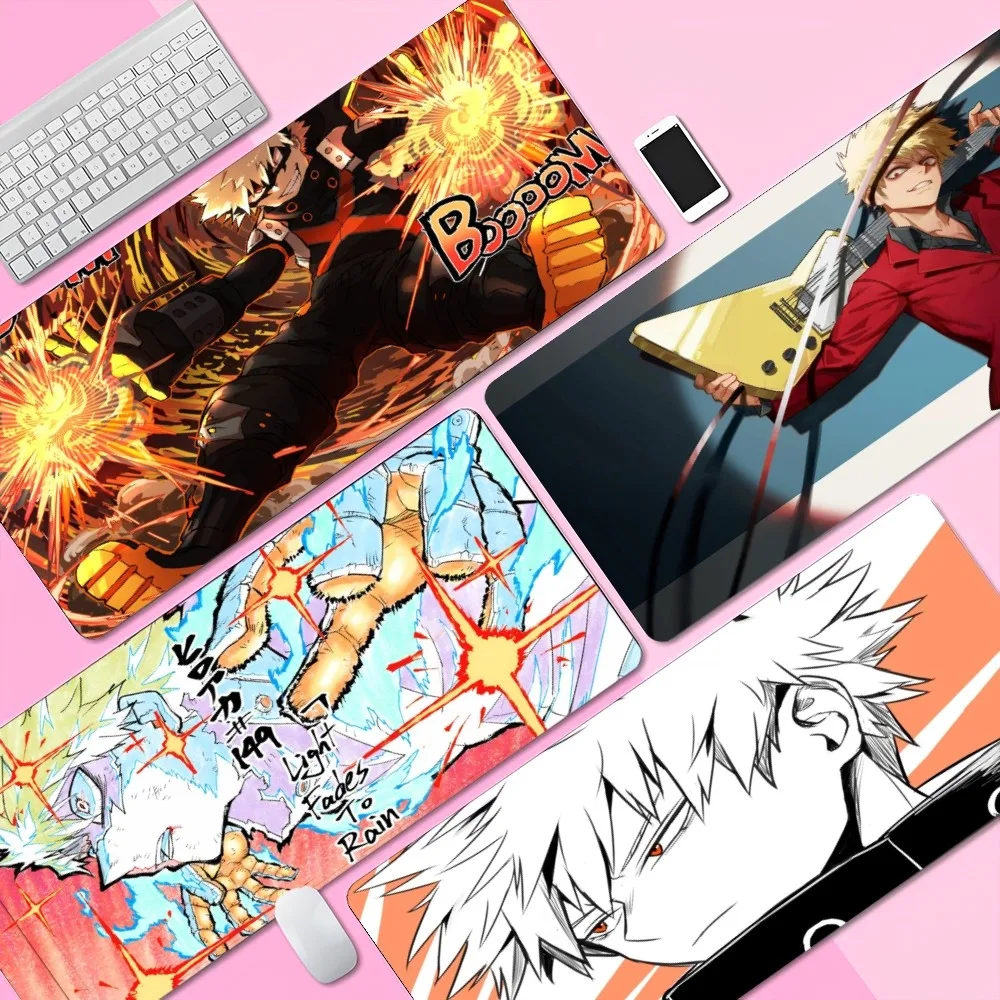 Anime My Hero A-academia B-bakugo Katsuki Non-slip Lockedge PC Gaming Mouse Pad Gamer Desk Mats Keyboard Pad Mause Pad Muismat
